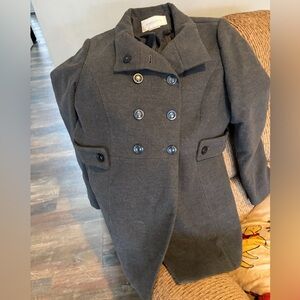 Van Heusen Charcoal Double-Breasted Pea Coat
